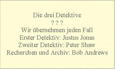 Original Visitenkarte der ???